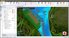The 2D Floodplain Encroachment command automates the placement and analysis of floodplain encroachments along the river reach when performing a 2D steady or unsteady flow computation. This allows the modeler to have a better understanding of the true flow effects when attempting to determine the floodway in a complex flow situation. The modeler can examine the VxD (velocity x depth) factor, as this directly indicates greater flood hazard and hydraulic importance.