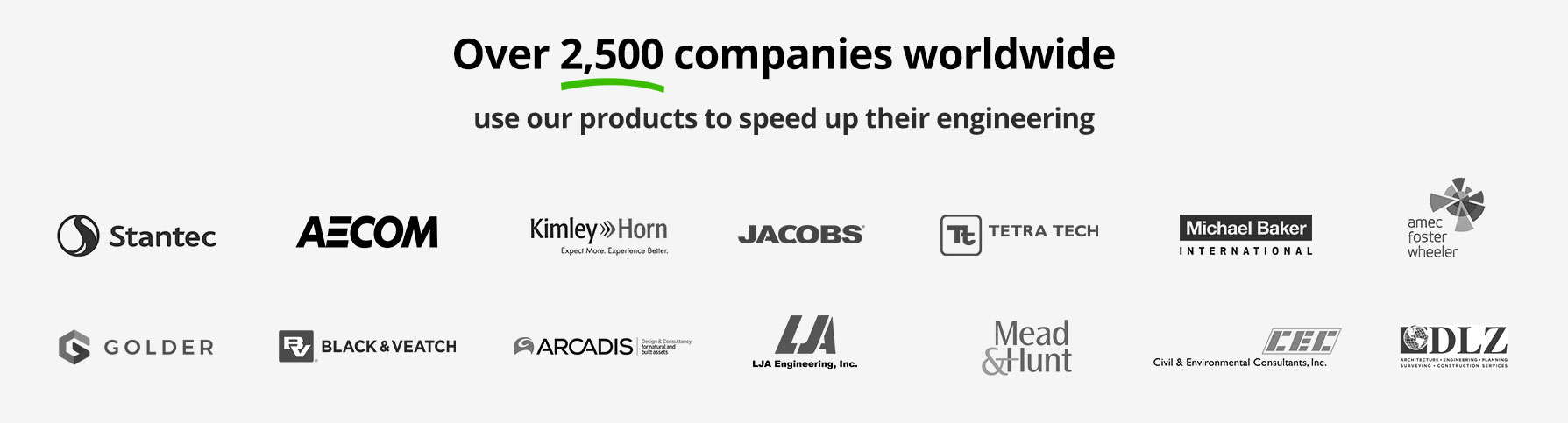 Over 2500 companies like Stantec, AECOM, Kimley Horn, Jacobs, Tetra Tech, Michael Baker, Amec Foster Wheeler, Golder use our HEC-RAS and HEC-HMS software to speed up their engineering workflows